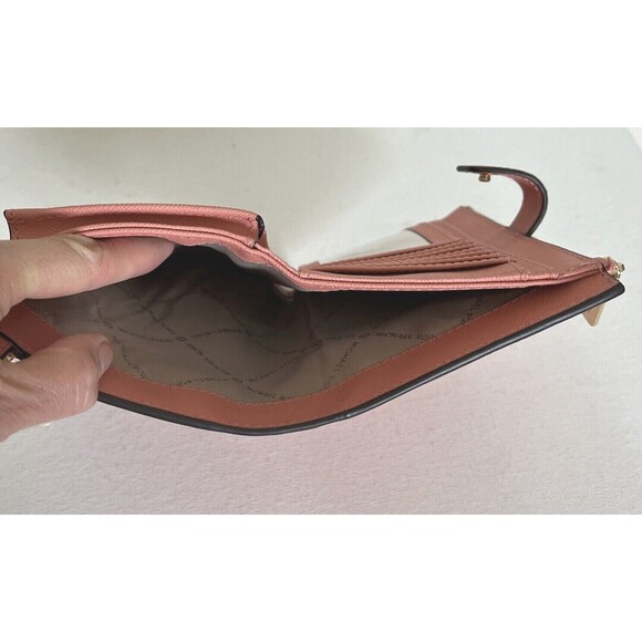 New Michael Kors Jet Set Travel Double zip wristlet Saffiano Leather Sherbert - Picture 5 of 5